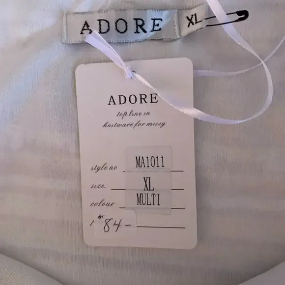 Adore Women's XL Dress Beige Gold White Silver Sequin Sleeveless NWT - Picture 11 of 13